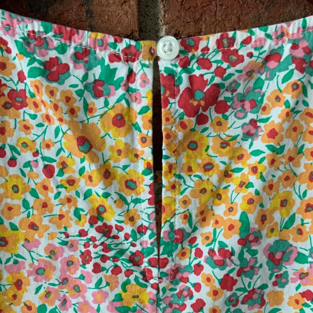 J. Crew Factory Yellow Multicolor Floral Sleeveless Cotton Dress - Picture 10 of 10